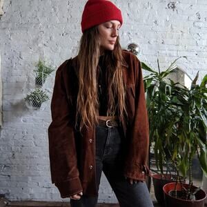 Vintage Afghan Penny Lane Fur Leather Suede Modern Furry Jacket Coat 70s 80s